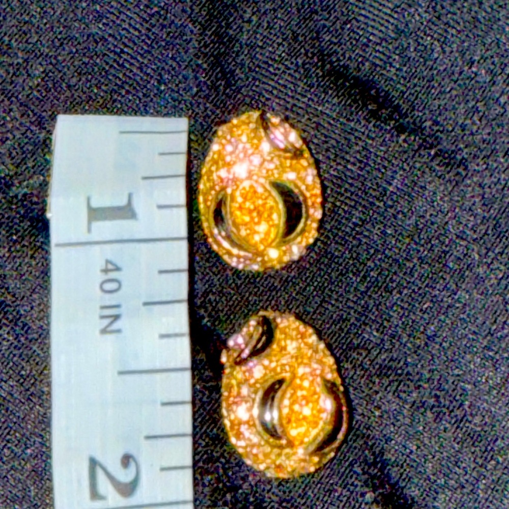 Dior Gold and Black Clip-On Earrings